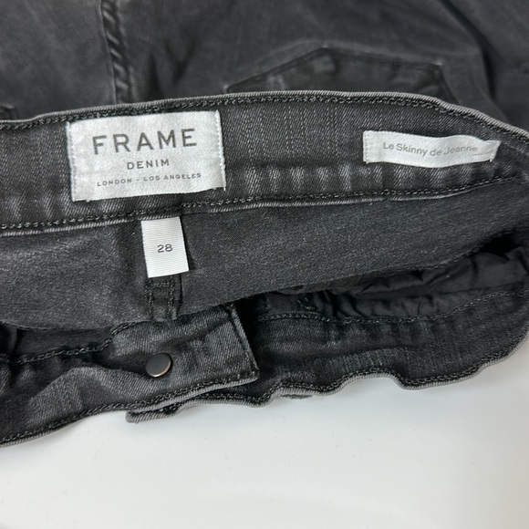 Frame Le Skinny De Jeanne‎ Ripped Skinny Jeans In Hathaway Size 28 - Picture 4 of 6